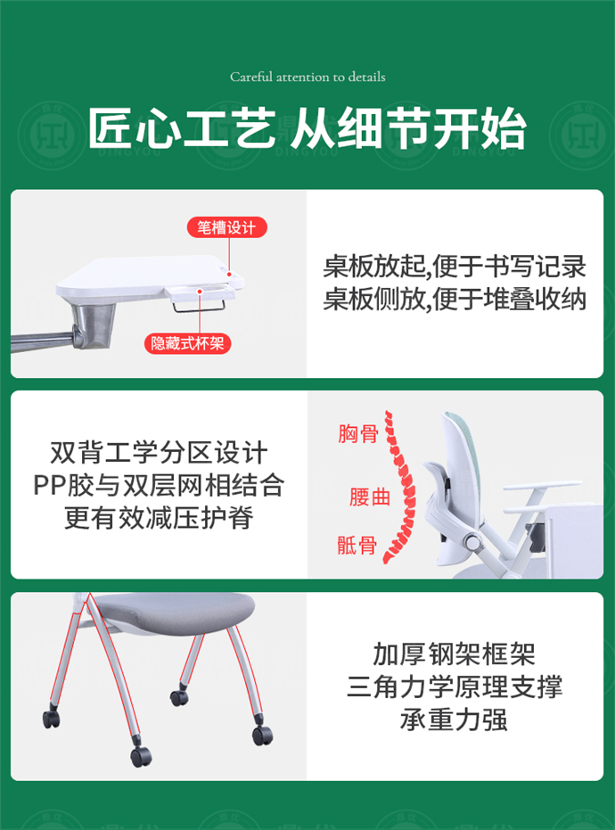 折疊培訓(xùn)椅子帶寫字板,培訓(xùn)椅帶寫字板